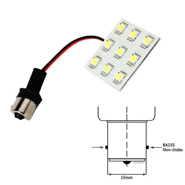 Lunasea Bayonet 9 LED Bulb BA15S - 12VAC or 10-30VDC/2W/149 Lumens - Warm White